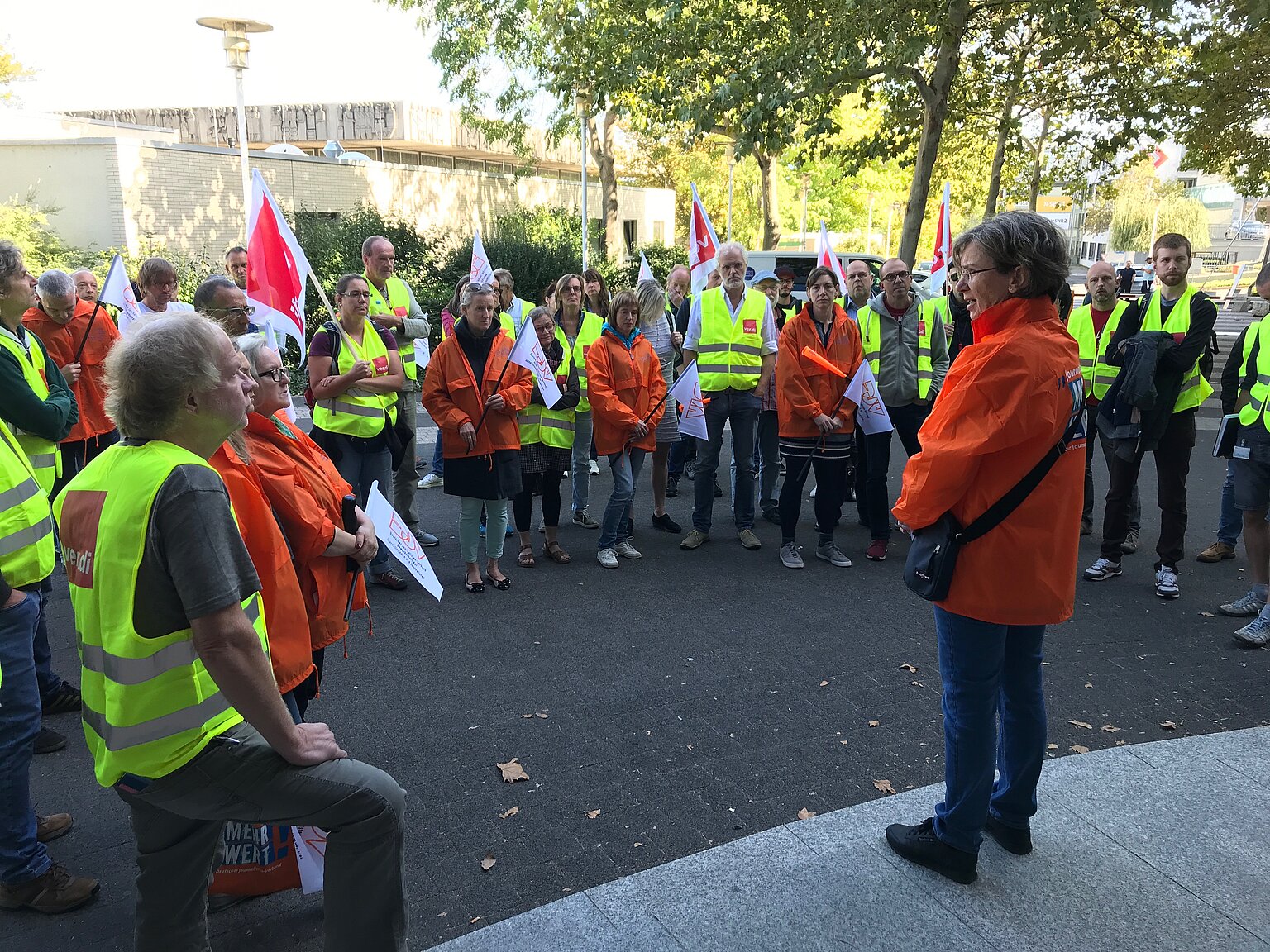  – Erfolgreiche Protestaktion beim SWR - Solidarität beim ZDF. Fotos: Wohlfart/Schmoldt